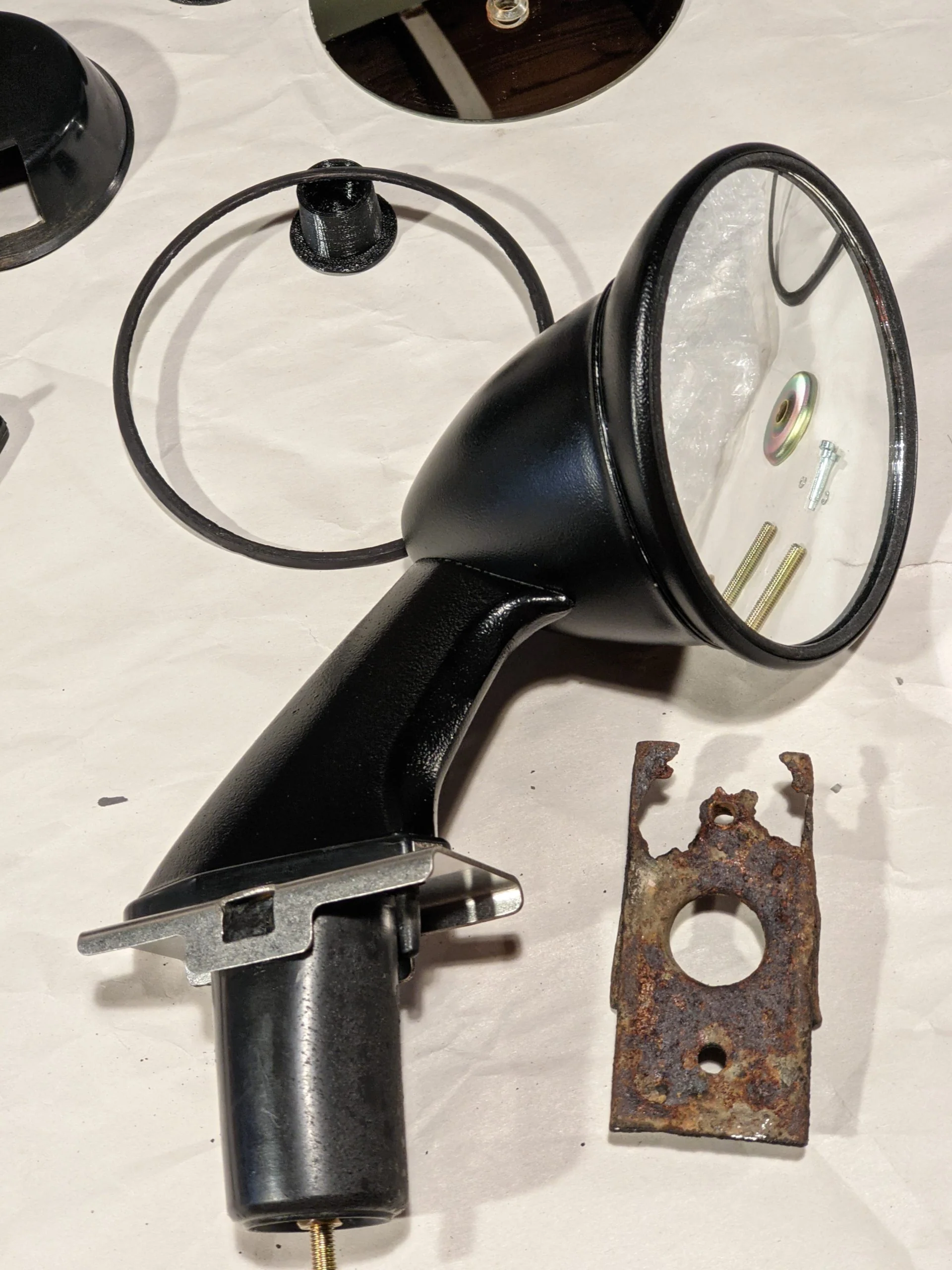 FAIRLADY Z JDM LONG STALK FENDER MIRROR UNDER BRACKET, STAINLESS STEEL - Image 4