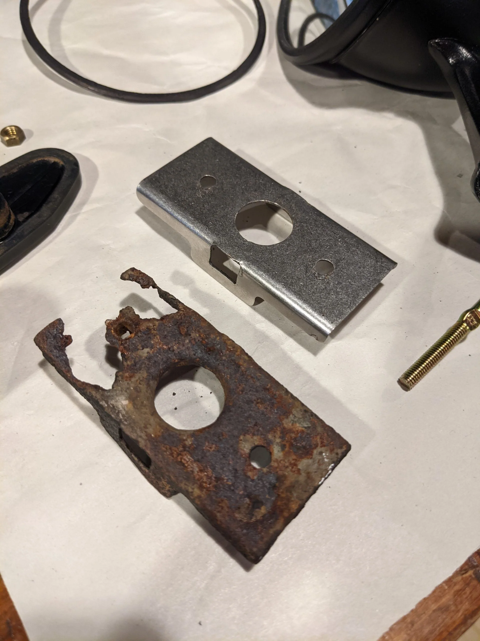 FAIRLADY Z JDM LONG STALK FENDER MIRROR UNDER BRACKET, STAINLESS STEEL - Image 6